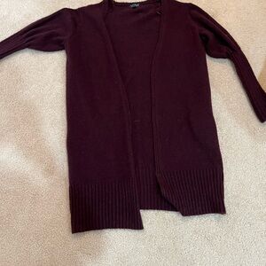 Topshop Deep Burgundy Open long sweater